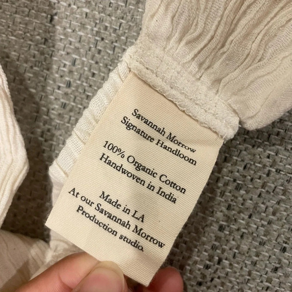 Savannah Morrow Summer Top in Cream Bandeau Crop Top NWT Small - Picture 10 of 13